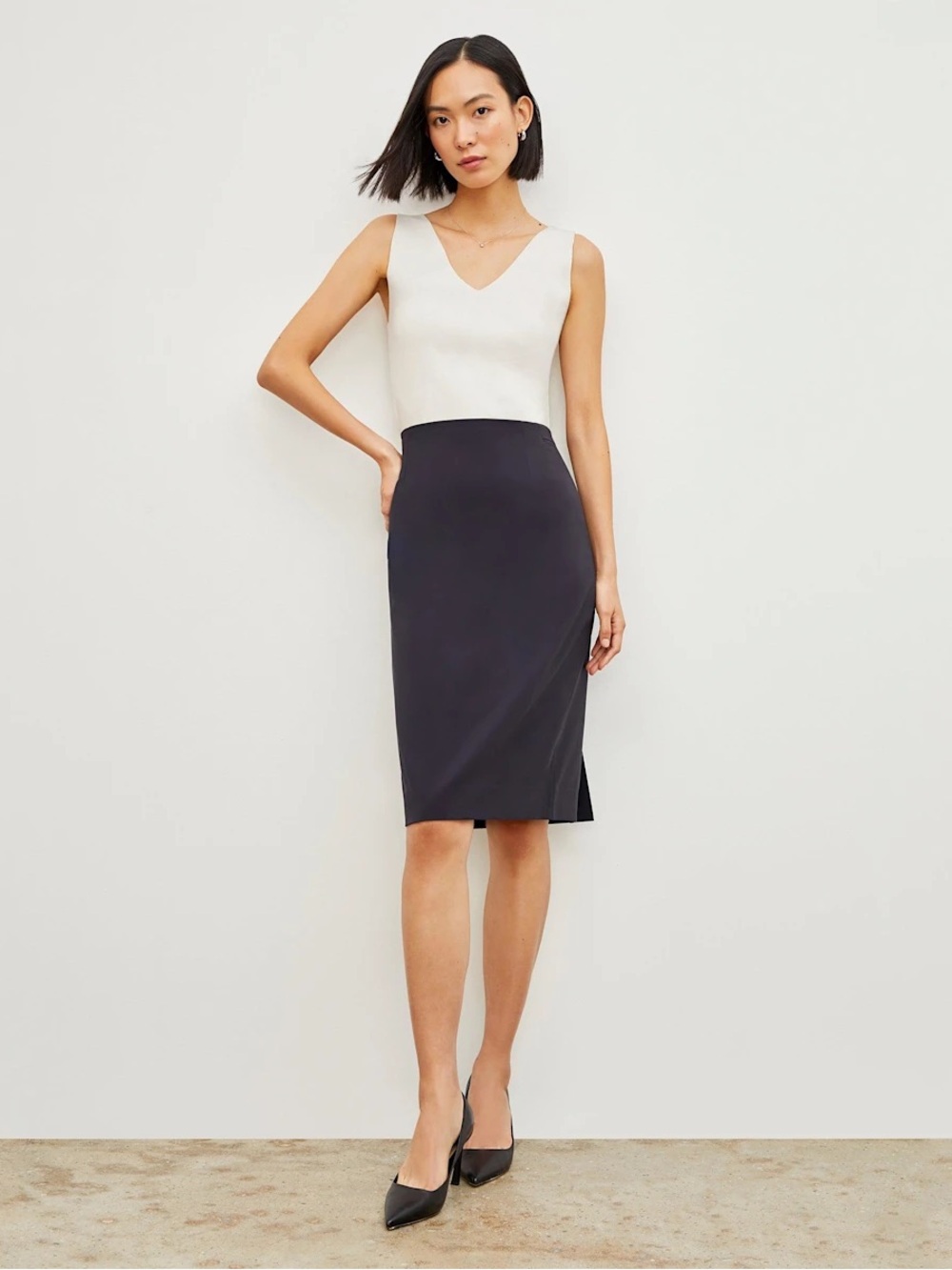 MM Lafleur Cobble Hill Skirt in Cool Charcoal OragamiTech